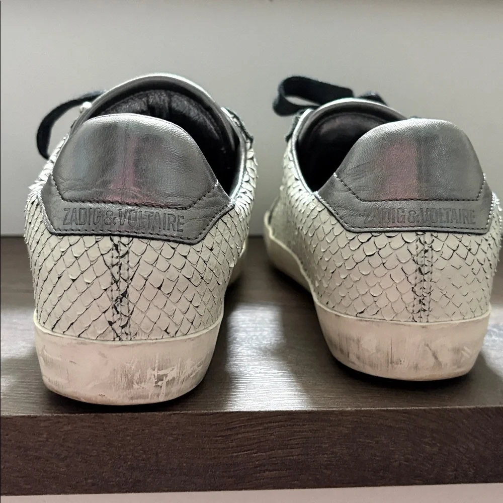 Zadig & Voltaire Neo Keith Flash Low Top Sneakers -Size 37 like new 100% leather